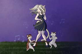 Anime Catgirl Commission Art