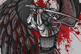 Graphic Digital Art Samurai