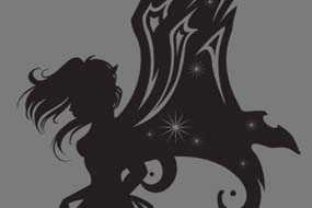 Anime Faerie Silhouette ClipArt