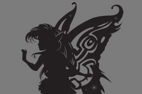 Anime Faerie Silhouette ClipArt